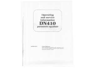 Klark Teknik DN410 Manual