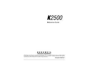 K25 Reference Guide