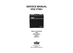 Vox VT80+ - Service manual