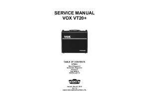 Vox VT20+ - Service manual