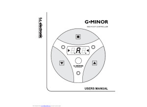 TC Electronic G-Minor Manual