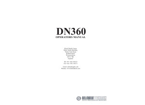klark teknik DN360 Manual