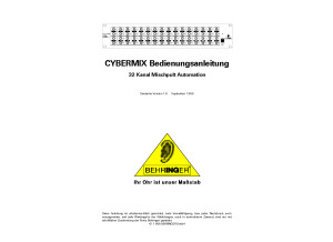 Behringer Cybermix CM8000 Bedienungsanleitung V1.0 Deutsch DE German.PDF