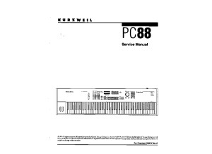 Kurzweil PC88 - Service manual (No schematics)
