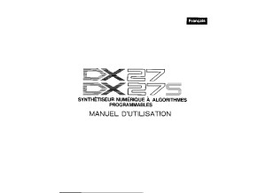 DX27/27S Notice PDF français