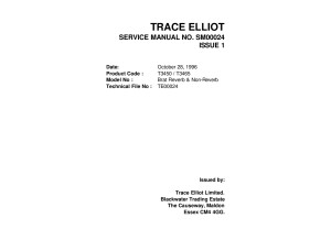 Trace-Elliot Brat, Brat Reverb Service Manual