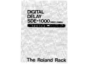 Roland-SDE-1000-Owner-manual