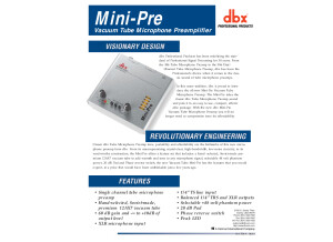 dbx minipre brochure
