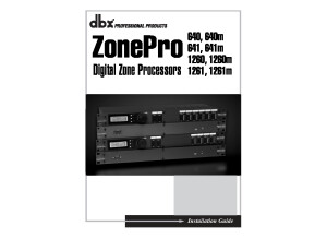 dbx zonepro guide d'installation