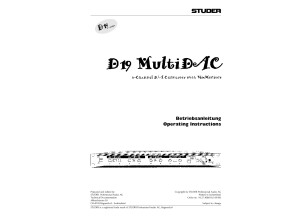 studer d19 multidac owners manual