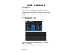 Mise à jour du COBALT8 et ARGON8