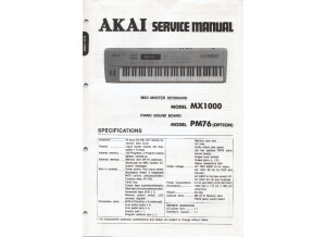 AKAI MX1000+PM76 Service Manual
