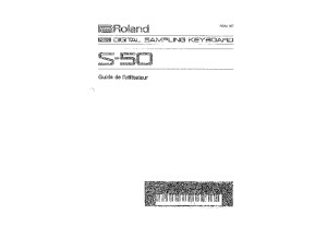Roland - S-50 - Manuel Utilisation