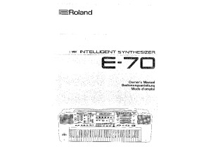 Roland E-70 Notice