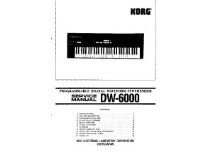 Korg DW-6000 Service Manual