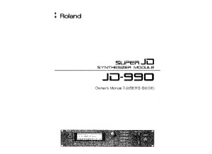 Roland JD-990 Users Guide