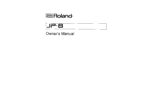 Roland Jupiter-8 Owners Manual