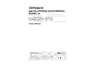 Roland MKS-70 Owners Manual