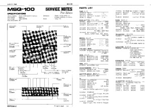 Roland MSQ-100 Service Notes