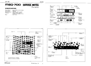 Roland MSQ-700 Sequencer Service Notes