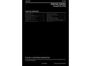 Roland SP-404 Complete Service Manual Sept 2005