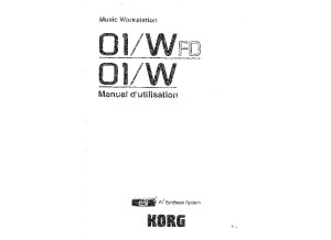 Korg 01-WFD Manuel d'Utilisation Fr