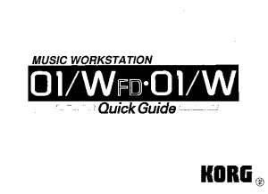 Korg 01-WFD - 01W Quick Guide GB