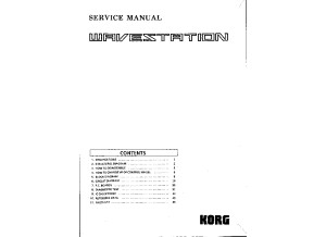 Korg Wavestation Service Notes