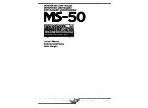 Korg MS-50 Manuel Fr GB All