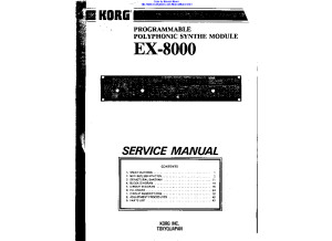 Korg EX-8000 Service Manual