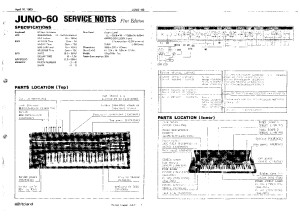 Roland Juno-60 Service Manual