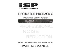 Decimator prorackG manual