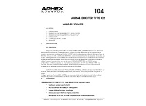 Aphex 104 Manual