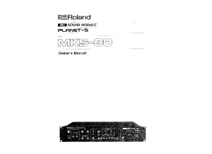 ROland-Roland MKS-30 Owner Manual