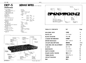 Roland DEP-5 Service notes