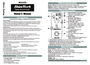 Mooer Shimverb - User manual EN