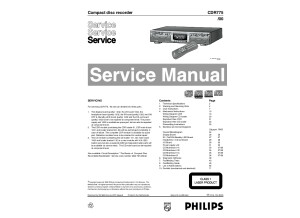 CDR775 service manual