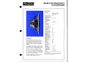 altec lansing 416 8b brochure