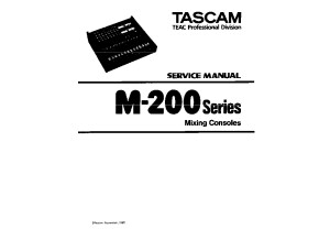 Tascam-M-200-Series-Mixer-Service-Manual