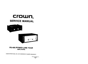 crown amcron ps400 Service Manual