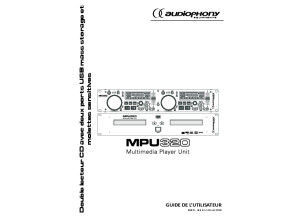 Audiophony MPU-320 notice