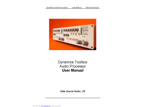 1 - Dynamics Toolbox Audio Processor User Manual