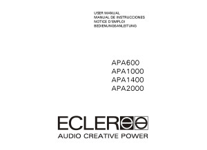 Ecler APA2000 Manual