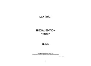 DX7 Special Edition ROM SER7 [FR Partiel Notice]