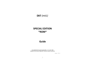 DX7 Special Edition ROM SER7 [FR Partiel Notice]