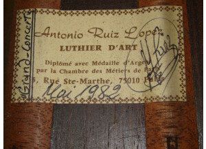 Luthier Antonio Ruiz Lopez (47346)