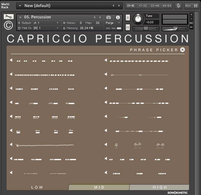 Sonokinetic Capriccio