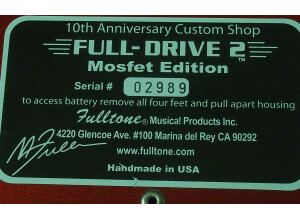 Fulltone Full-Drive 2 - 10th Anniversary Mosfet Edition (23344)