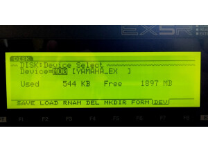 EX5R Display Showing Free Disk Space LR