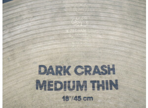 Zildjian K Dark Médium Thin 18"